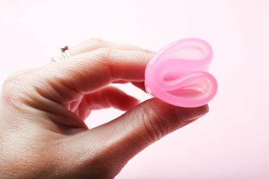 reusable silicone menstrual cup clipart