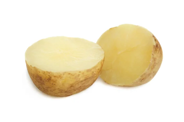 In Scheiben geschnittene gekochte junge Kartoffeln — Stockfoto
