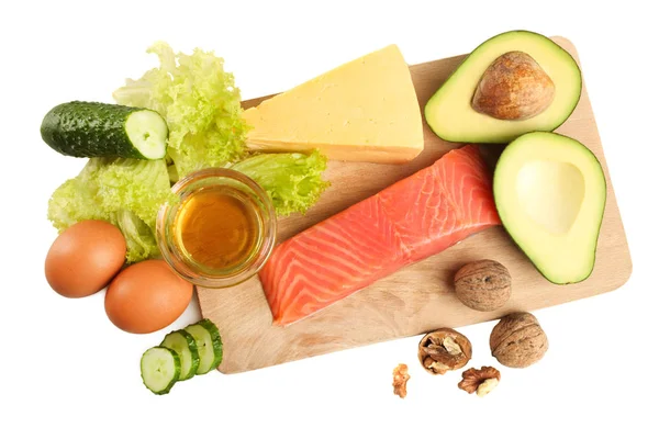 Produkter för ketogen diet — Stockfoto