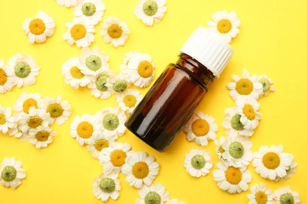 Aceite aromático y flores de crisantemo —  Fotos de Stock