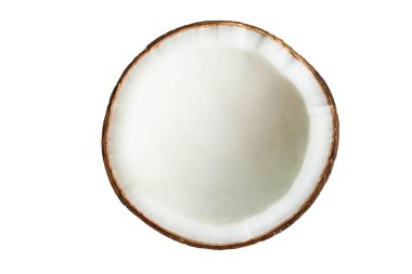 Bir kırık tropikal hindistan cevizi