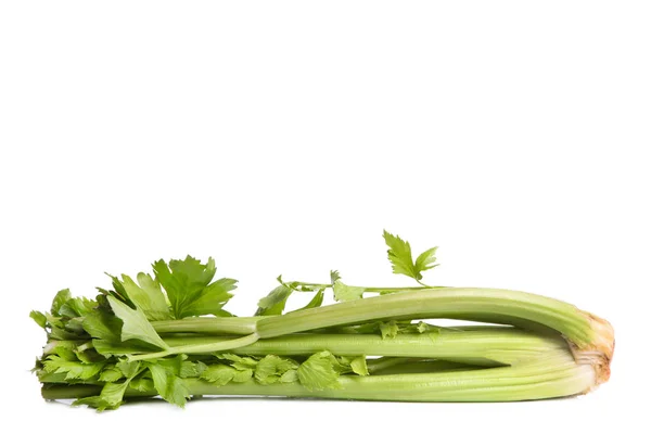 Céleri Naturel Bio Vert Isolé Sur Blanc — Photo