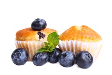 nane ile kekler ve doğal yaban mersini 