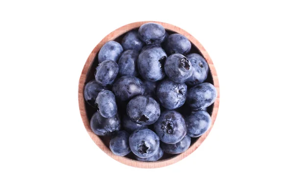 Blueberry in wooden bowl — Stock Photo, Image