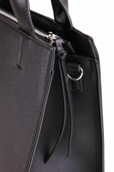 Cierre en bolso negro — Foto de Stock