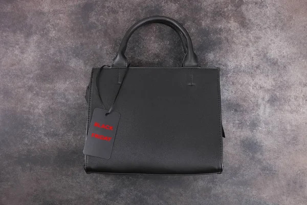 Bolso de mano negro de moda para mujer — Foto de Stock