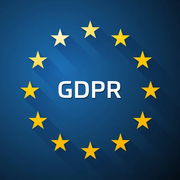 Gdpr 一般数据保护章程 欧共体旗子载体 — 图库矢量图片
