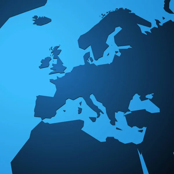欧洲简单的空白地图 — 图库矢量图片