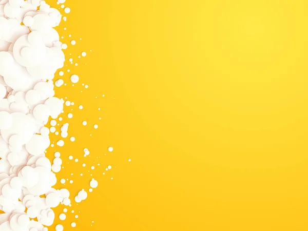 Fondo Amarillo Con Burbujas Blancas — Vector de stock