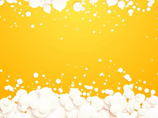 White Bubbles Yellow Background — Stock Vector