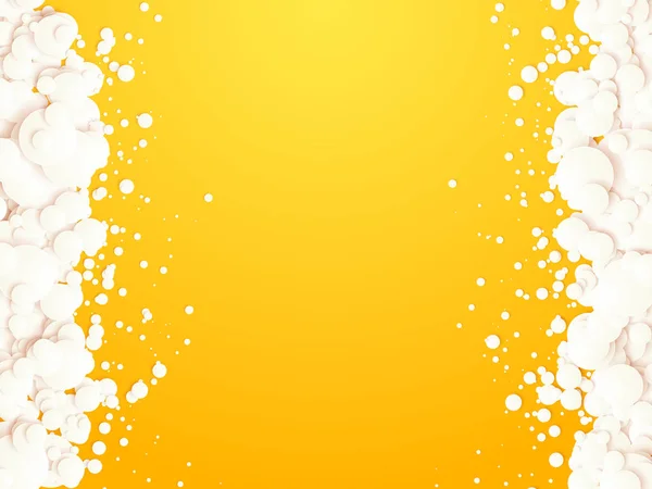 Abstract White Bubbles Yellow Background — Stock Vector