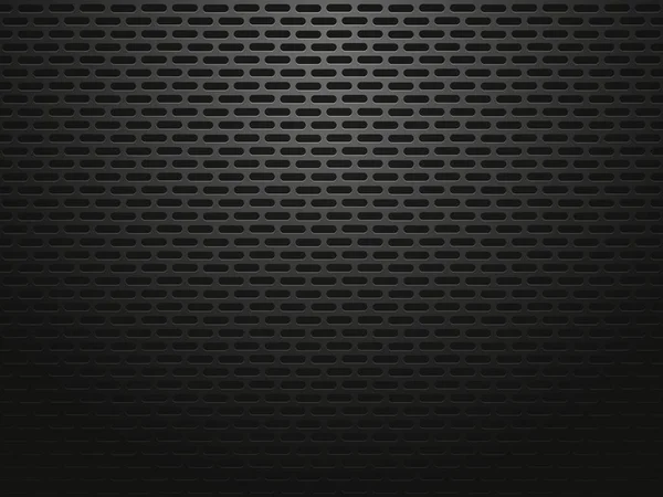 Black Perforated Metallic Background — Stock Vector