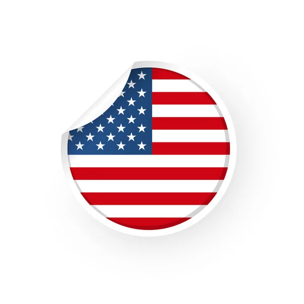 Modern Style Usa Icon Sticker — Stock Vector