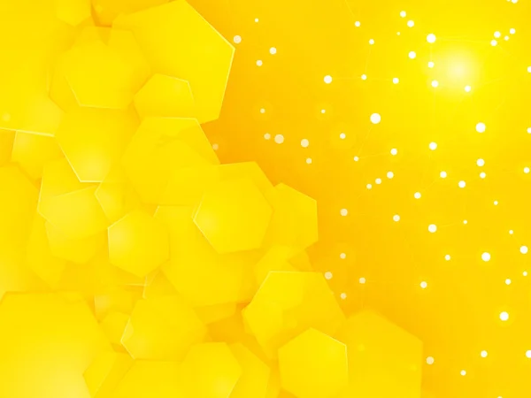 Parte Cuadrada Fondo Amarillo Con Puntos Blancos — Archivo Imágenes Vectoriales