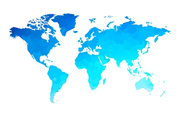 Círculos Azuis Mapa Mundo Fundo —  Vetores de Stock