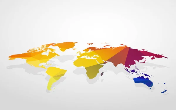 Pusty Świat Kolorów Map Fałszywe — Wektor stockowy