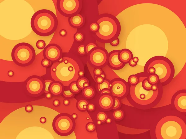 Abstract Retro Orange Circle Background — Stock Vector