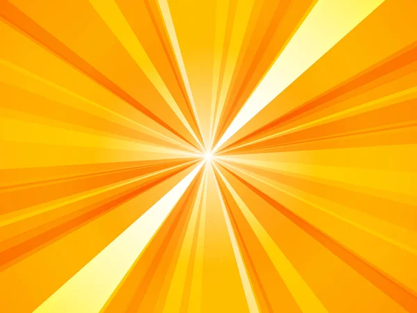Sunburst Gele Abstracte Stralen Achtergrondpatroon — Stockvector