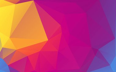 renkli üçgen poligon geometrik tasarım