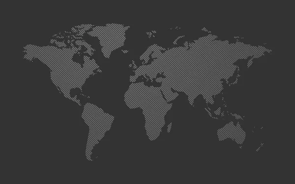 Mapa Świata Składa Się Prostokąta — Wektor stockowy