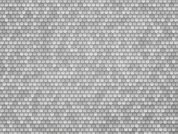 Texture Hexagonale Métal Argenté — Image vectorielle