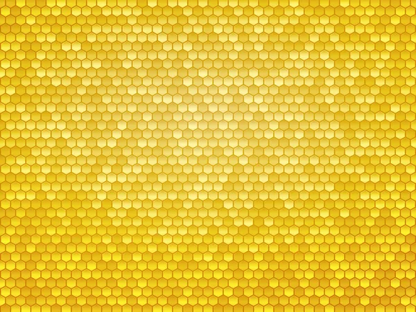 Gold Metal Hexagon Texture — Stock Vector