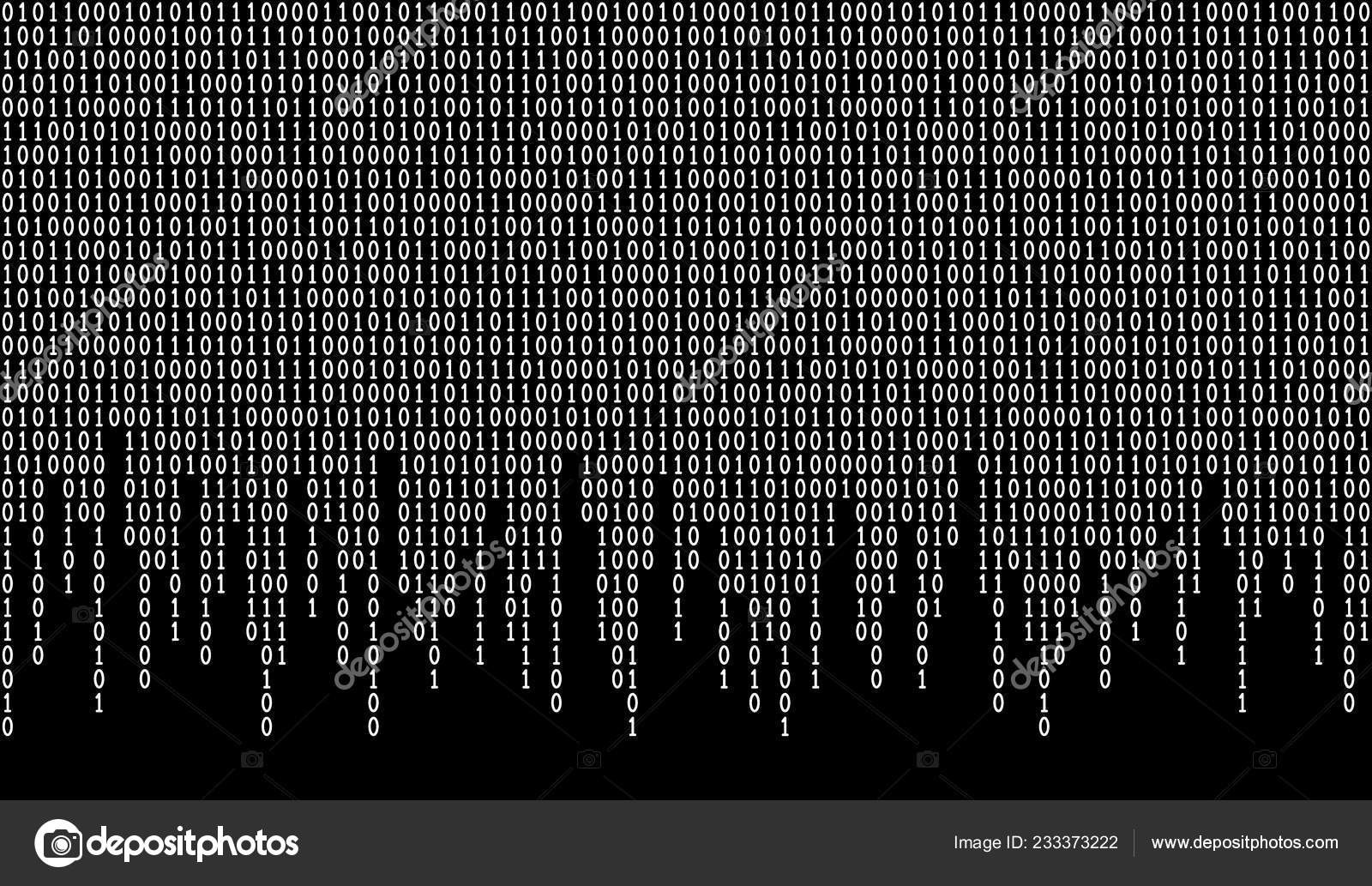 binary code black and white