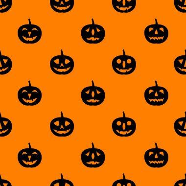 Jack-o-fener seamless modeli. Mutlu Cadılar Bayramı arka plan. Vektör çizim.