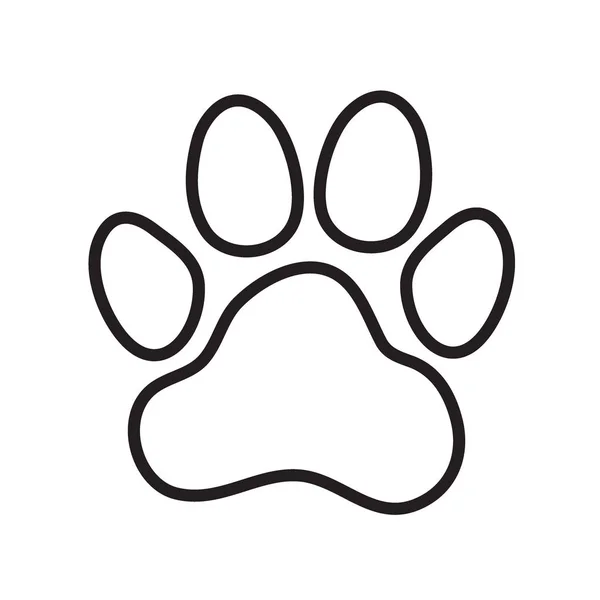 Impressão Pata Animal Cão Ícone Ilustração Vetorial — Vetor de Stock