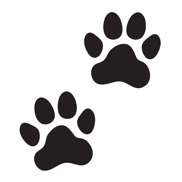 Fußabdrücke Von Tieren Hund Katze Symbol Vektorillustration — Stockvektor