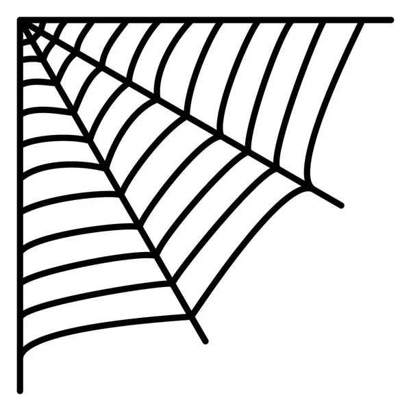 蜘蛛の巣 蜘蛛の巣 クモの糸 黒と白のベクトル図 — ストックベクタ