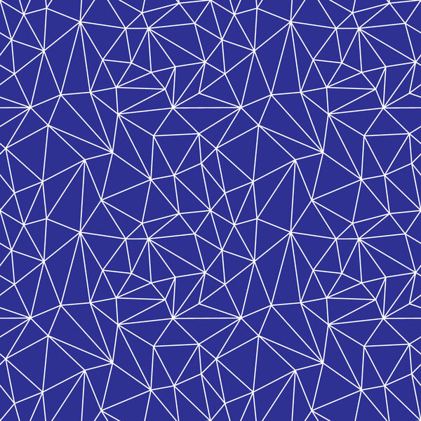 Абстрактный геометрический бесшовный рисунок. Паутина паука. Паутину. Сеть. Сеть. Бесшовные треугольники. Белые поломки на синем фоне. Векторная иллюстрация
.