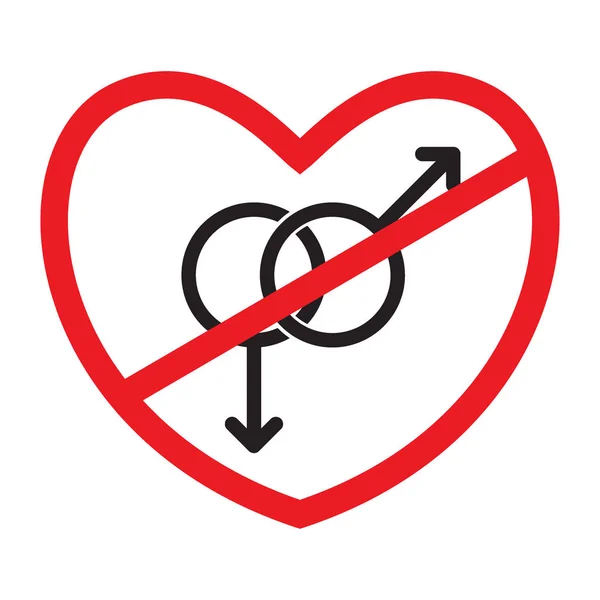 Icône Homosexuelle Des Gays Pas Icône Amour Style Plat Figures — Image vectorielle