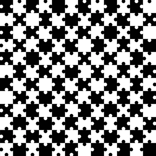 益智无缝模式 黑色和白色向量例证 — 图库矢量图片