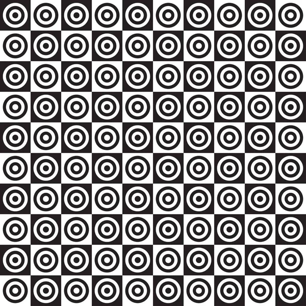 Checkered Pattern Circles Seamless Abstract Geometrical Black White Pattern Vector — Wektor stockowy