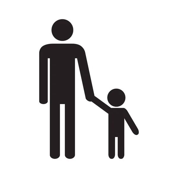 Father and son. Adult and kid. Icon. Vector illustration.