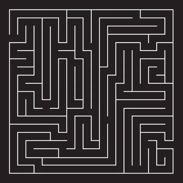 Labirinto Labirinto Ingresso Uscita Trova Strada Illustrazione Vettoriale Bianco Nero — Vettoriale Stock