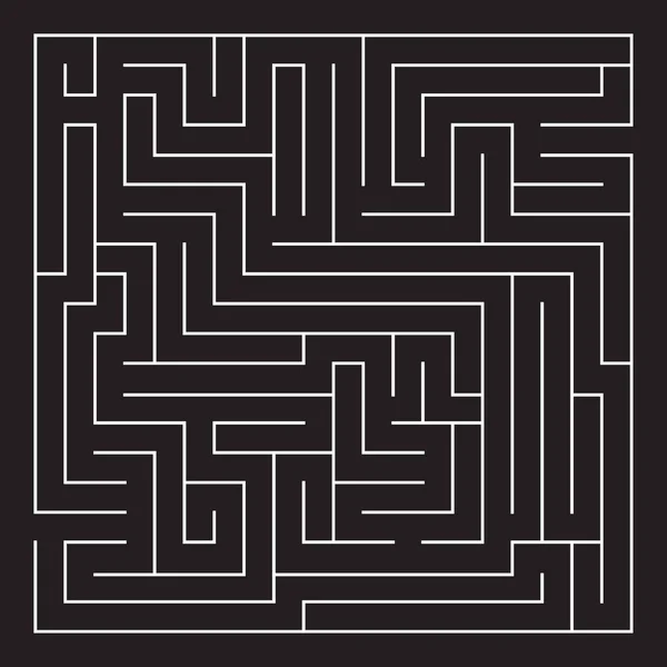 Labirinto Labirinto Ingresso Uscita Trova Strada Illustrazione Vettoriale Bianco Nero — Vettoriale Stock