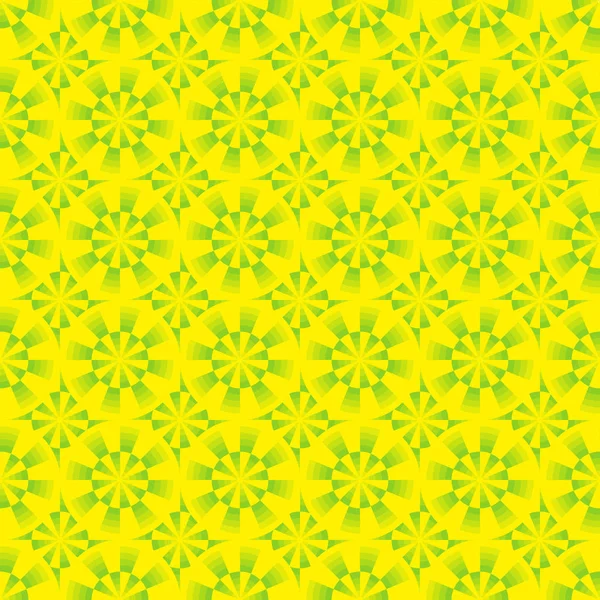 Bezszwowe Geometryczne Żółty Zielony Abstrakcja Spoko Kręgów Ilustracja Wektorowa — Wektor stockowy