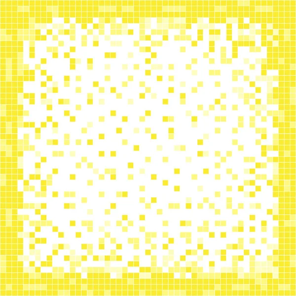 Желтый Абстрактный Пиксельный Фон Пиксельное Искусство Векторная Иллюстрация — стоковый вектор