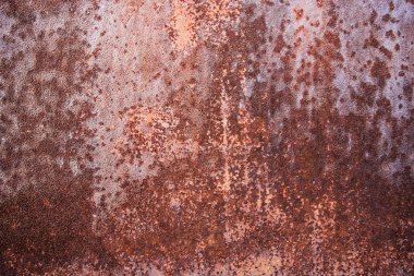 Zengin ve çeşitli desenli paslı metal yüzey