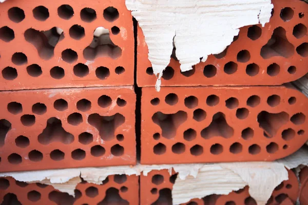 Stack Silicate Bricks Rounded Edges Corrugated Paper Bricks Closeup — Stock Photo, Image
