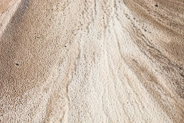 Povrch Písku Dešti Viditelnými Stopami Kapek Deště Vodních Proudů — Stock fotografie