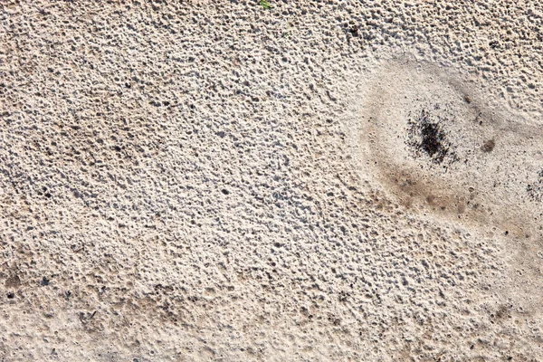 Песчаная Поверхность После Дождя Видимыми Следами Дождевых Капель Зерен Черной — стоковое фото