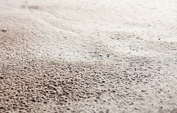 Surface Sable Après Pluie Avec Les Traces Visibles Des Gouttes — Photo