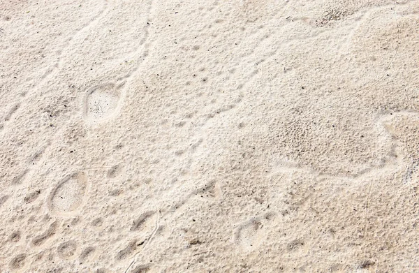 Povrch Písku Dešti Viditelnými Stopami Kapek Deště — Stock fotografie