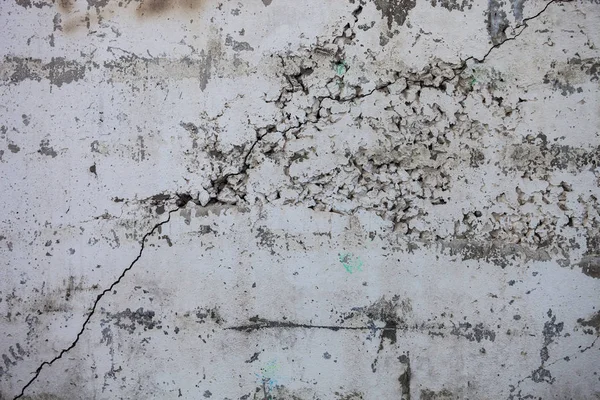 Cracked Whitewashed Wall Rich Various Texture — Stock Photo, Image
