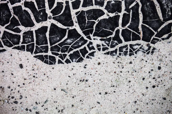 Surface Texture Cracked Black Tar — Stock Photo, Image