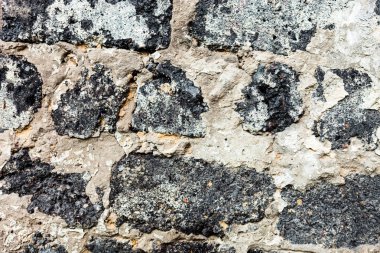 Zengin ve çeşitli doku ile tuğla duvar.