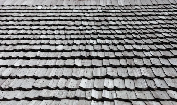 Old Wooden Shingle Roof Wooden Surface Texture — Stock Photo, Image